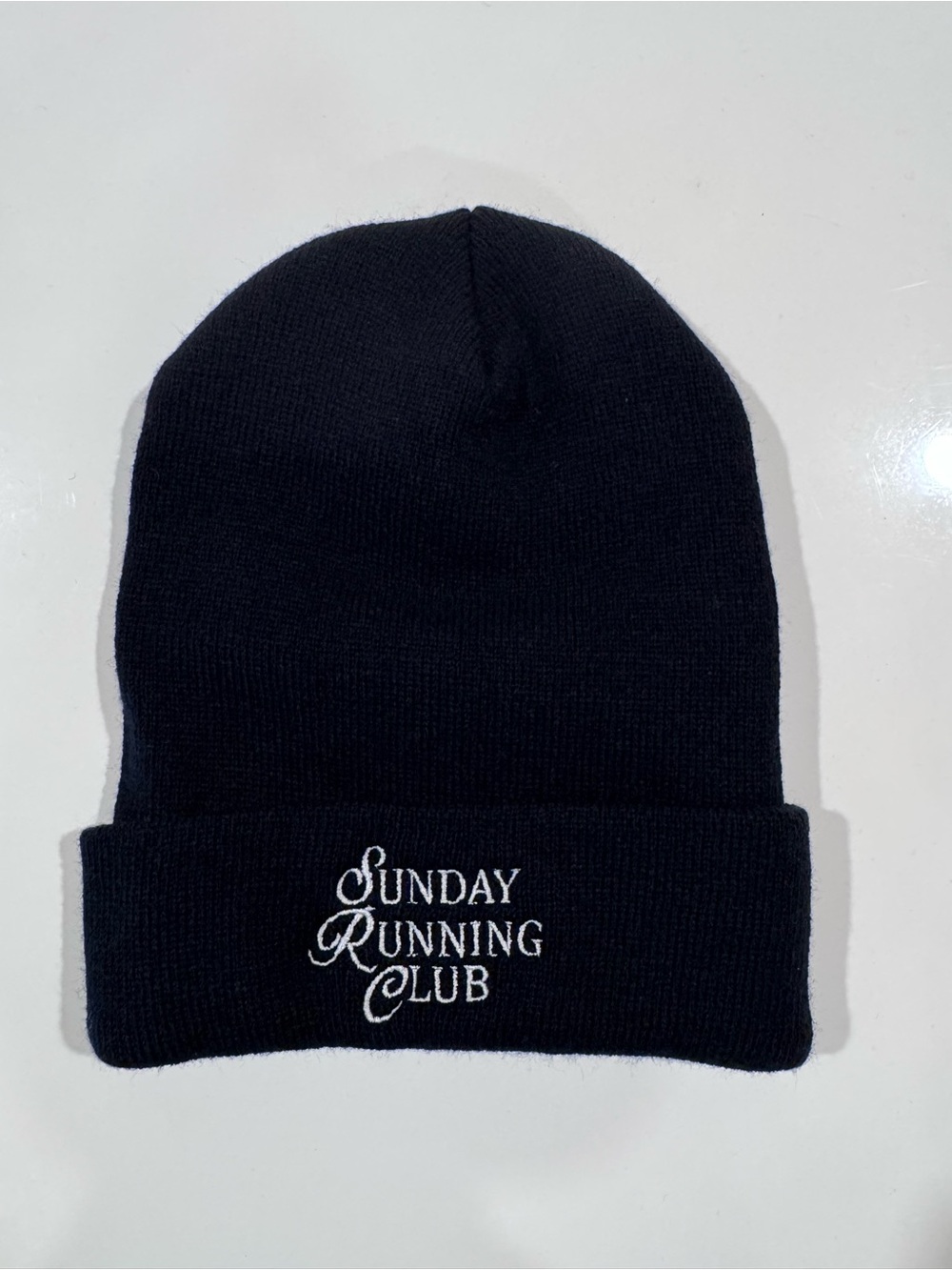 Classic Black Beanie with White Care Label